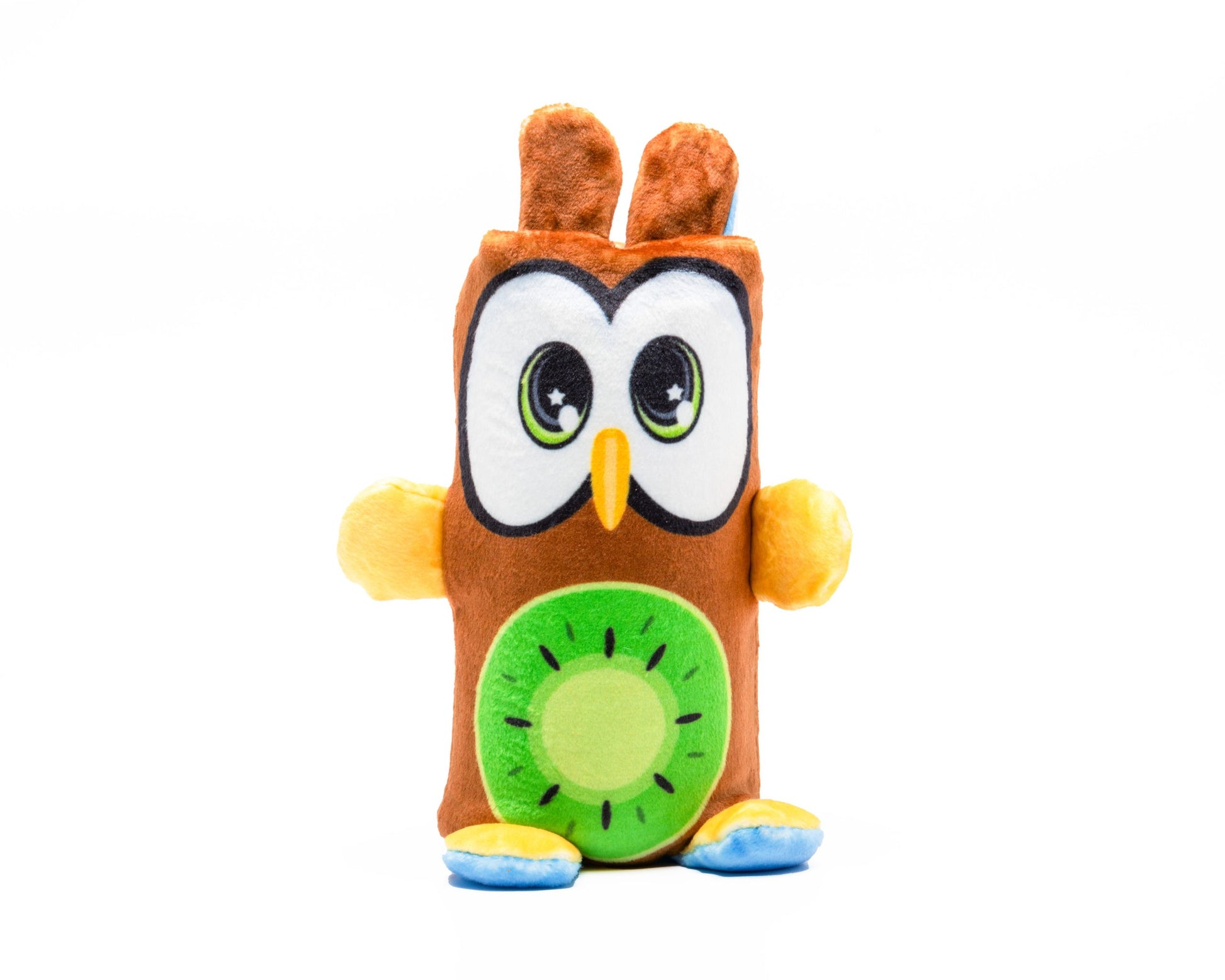 Pluszak Yamann Flipzers seria 2 śmieszna sowa z motywem kiwi na brzuchu