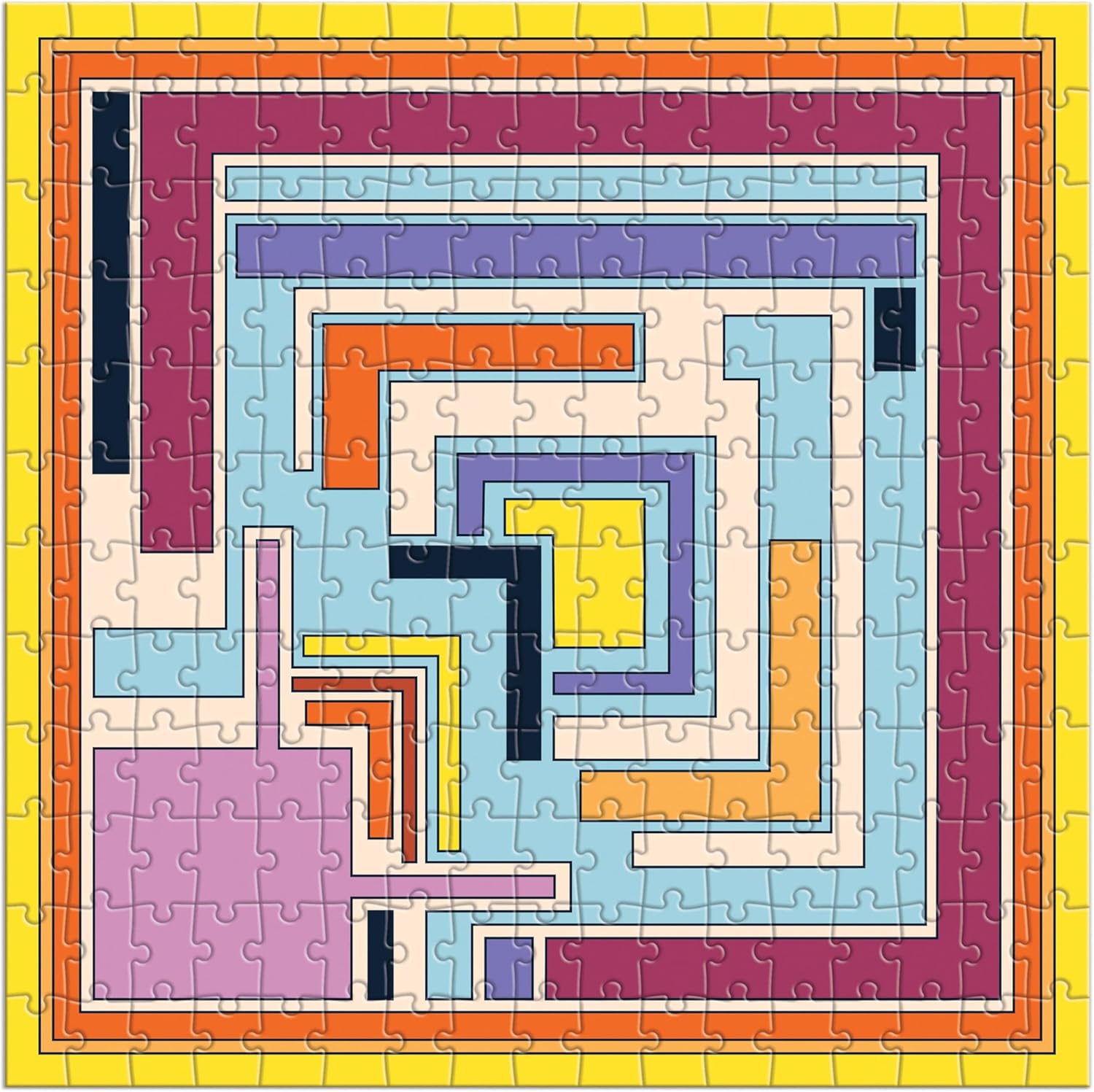 Kolorowe puzzle Frank Lloyd Wright 800 elementów z geometrycznym wzorem od Galison