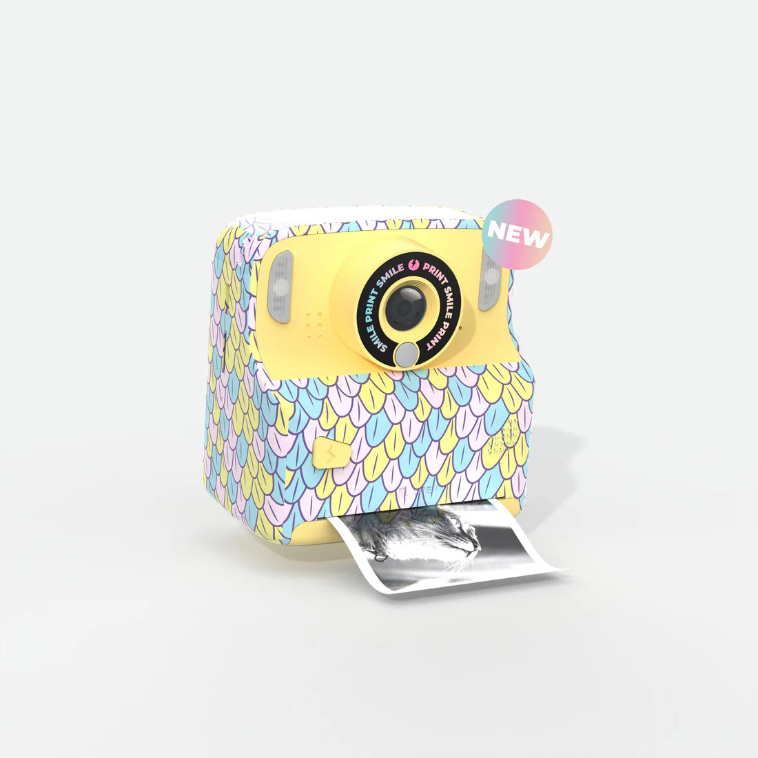 Kolorowy aparat cyfrowy z drukarką dla dzieci marki Yamann z nadrukiem i funkcją natychmiastowego druku