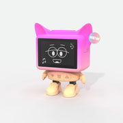 Tańczący budzik dla dzieci MOB z różowym ekranem i uroczymi uszami kota
