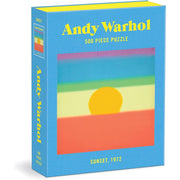 puzzle Andy Warhol 500 elementów z grafiką Sunset 1972 w niebieskim opakowaniu Galison
