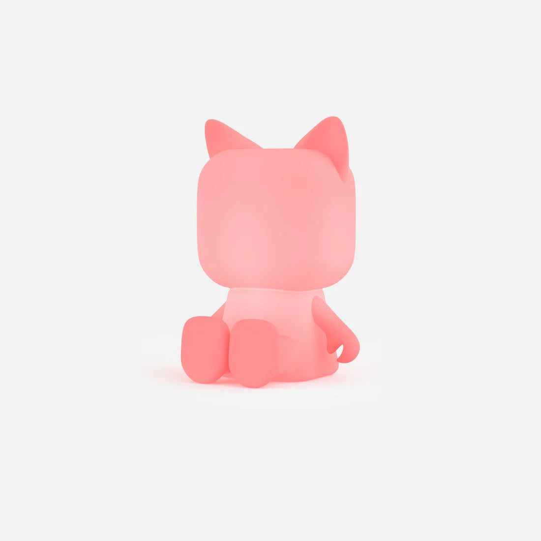 Różowa lampka nocna kot w kształcie uroczej siedzącej figurki od BV JACOB COMPANY
