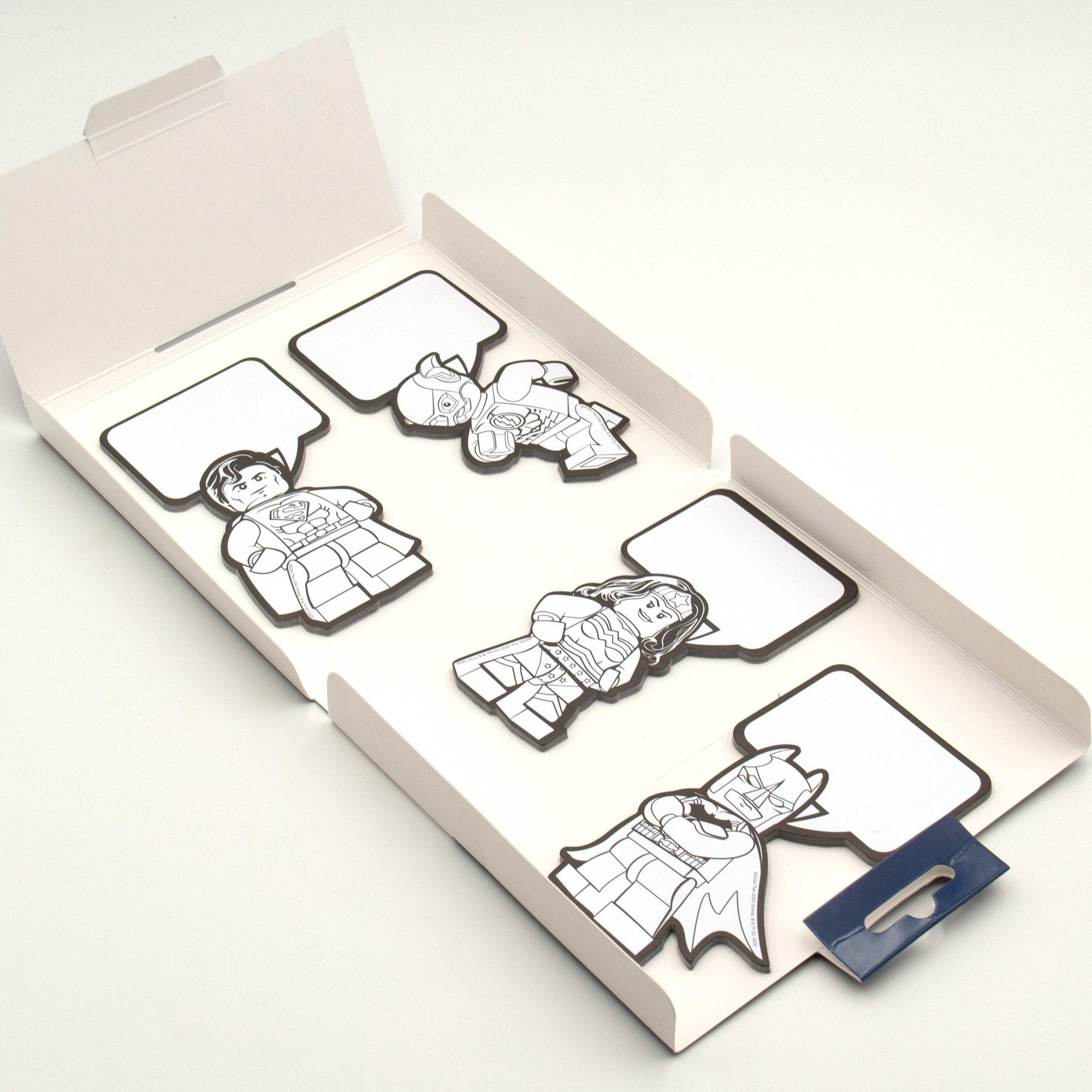 Samoprzylepne karteczki LEGO Batman w kształcie figurki LEGO z dymkami do pisania