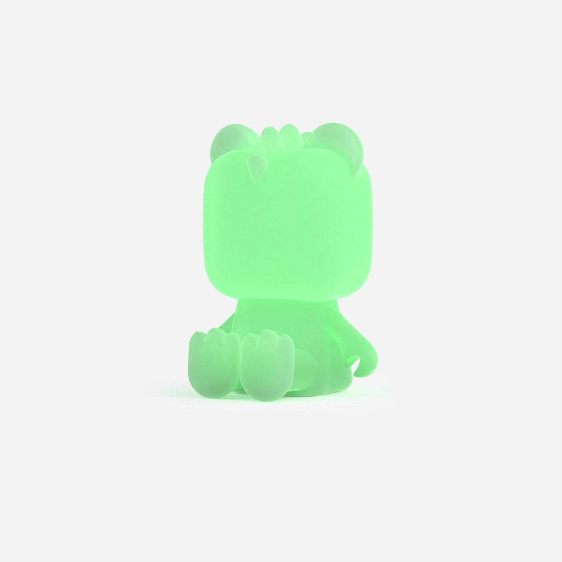 Lampka nocna dinozaur świecąca na zielono z miękkiego materiału idealna do pokoju dziecięcego