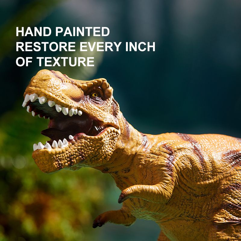 Figurka T-Rex ręcznie malowana z realistyczną teksturą i szczegółami, wykonana przez Yamann