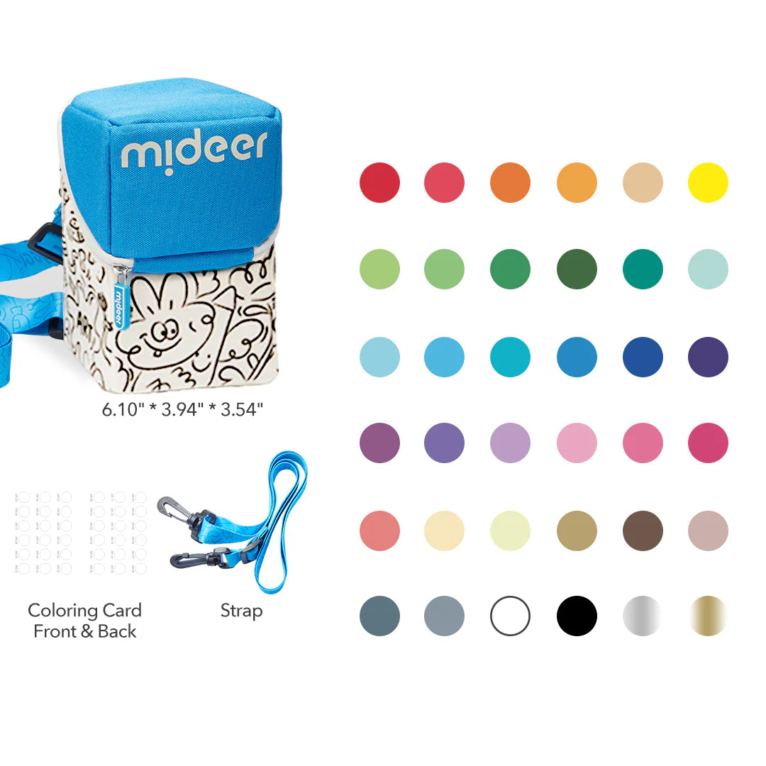 Zestaw markery akrylowe mideer z pędzelkową końcówką z kolorowymi odcieniami i etui marki Yamann