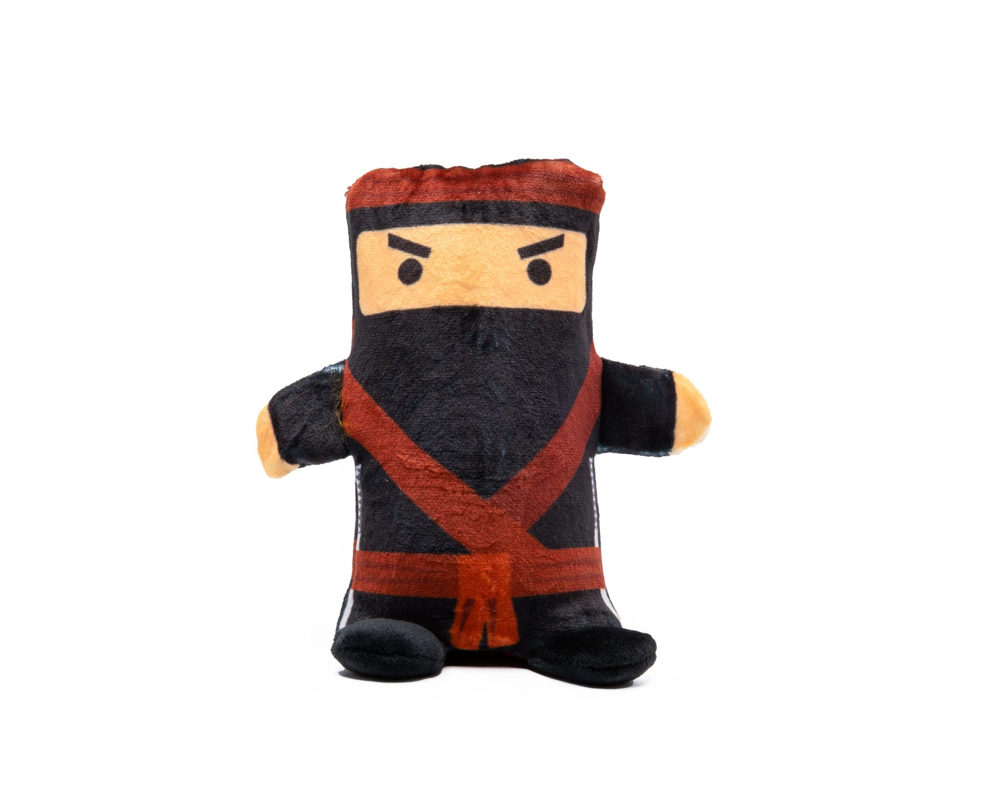 Pluszak ninja dla dzieci miękki czarny z czerwonymi akcentami od Yamann