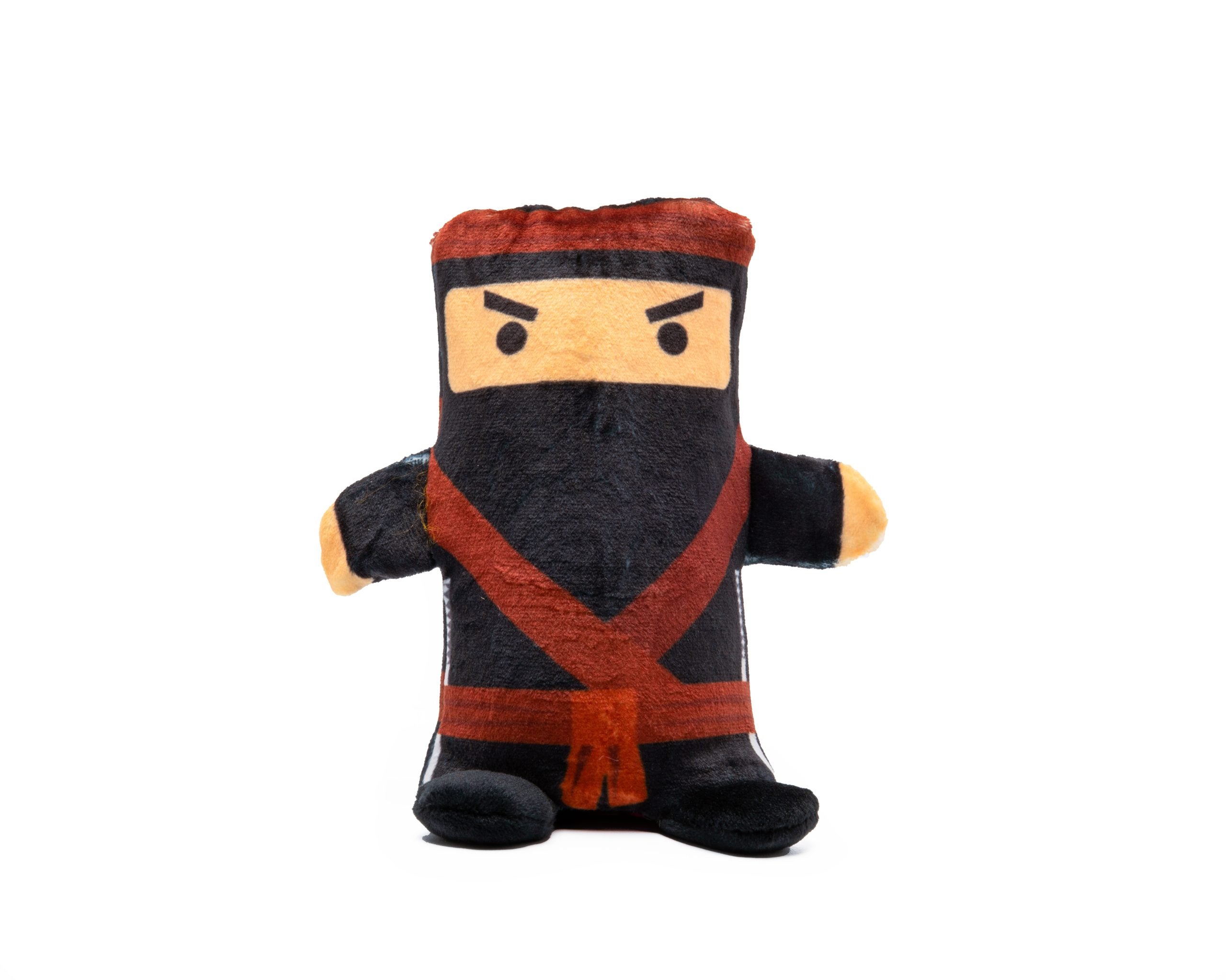 Pluszak ninja dla dzieci miękki czarny z czerwonymi akcentami od Yamann