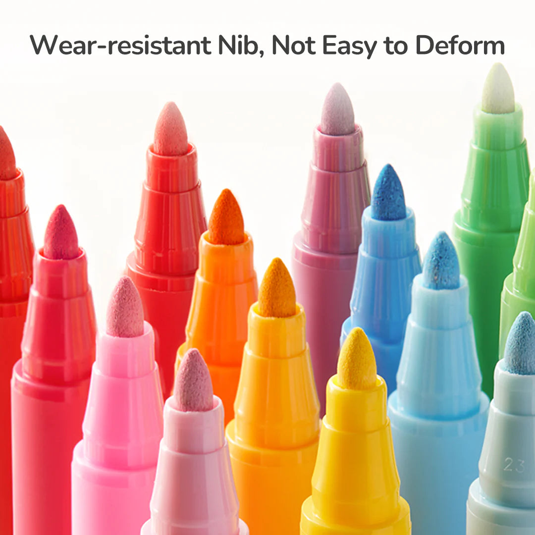 Kolorowe markery akrylowe dla dzieci marki Yamann z trwałymi końcówkami odpornymi na odkształcenia