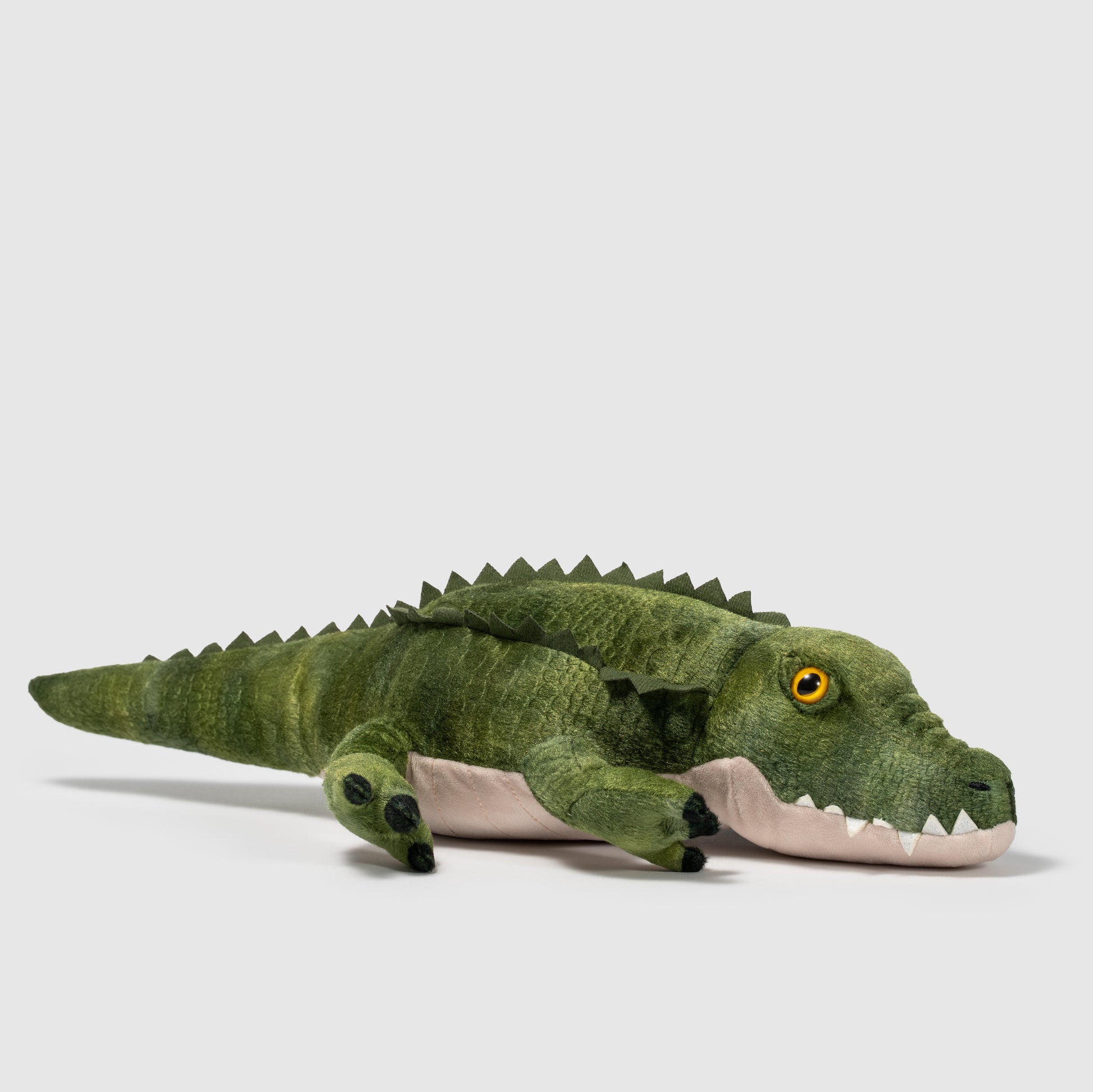 Pluszak krokodyl Wild Planet w zielonym kolorze z żółtymi oczami miękka zabawka pluszowa