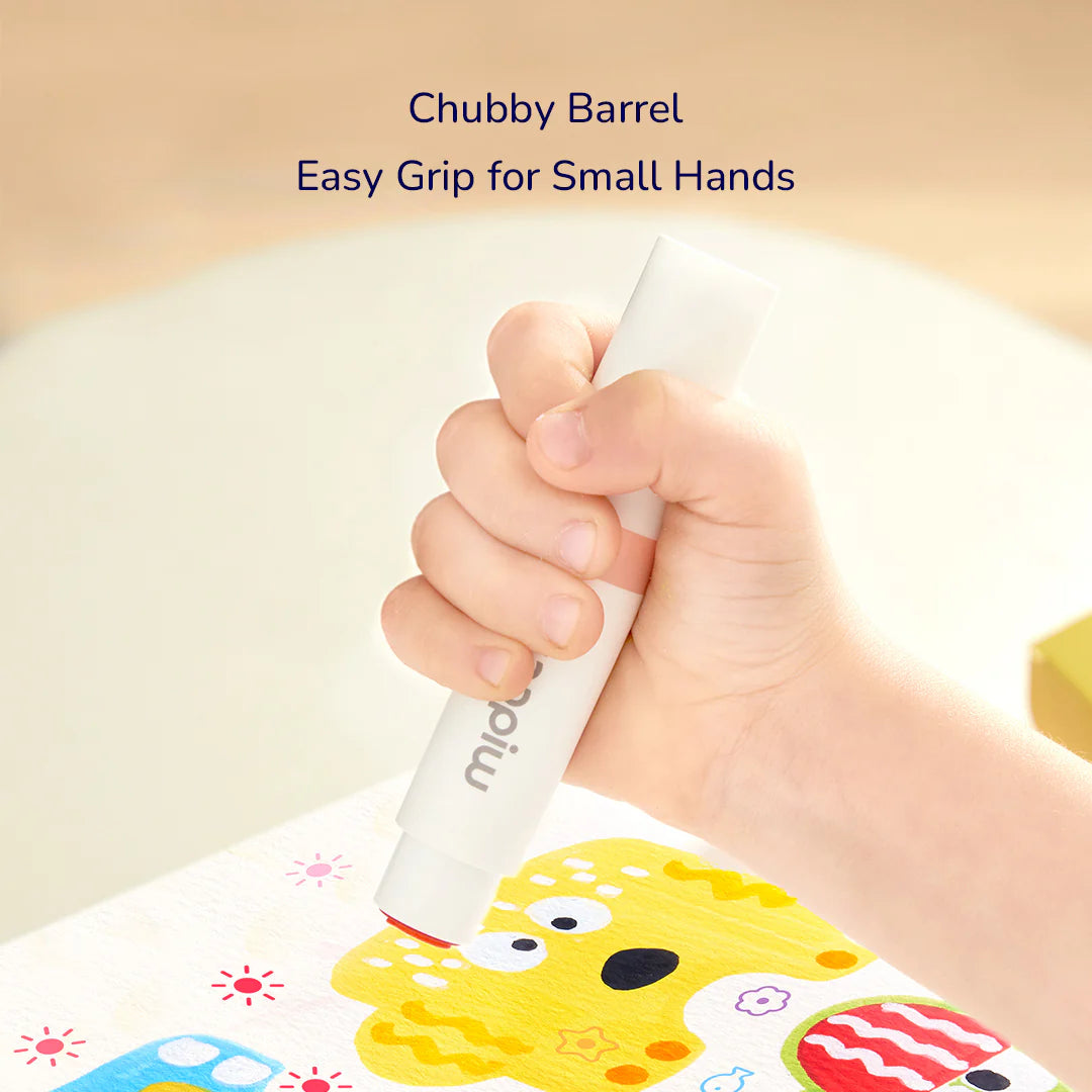Markery zmywalne dla dzieci Yamann z grubym korpusem, łatwe do trzymania dla małych rąk