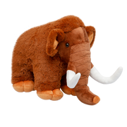 Pluszak mamut Wild Planet miękki i puszysty pluszowy słoń z białymi kłami na czarnym tle