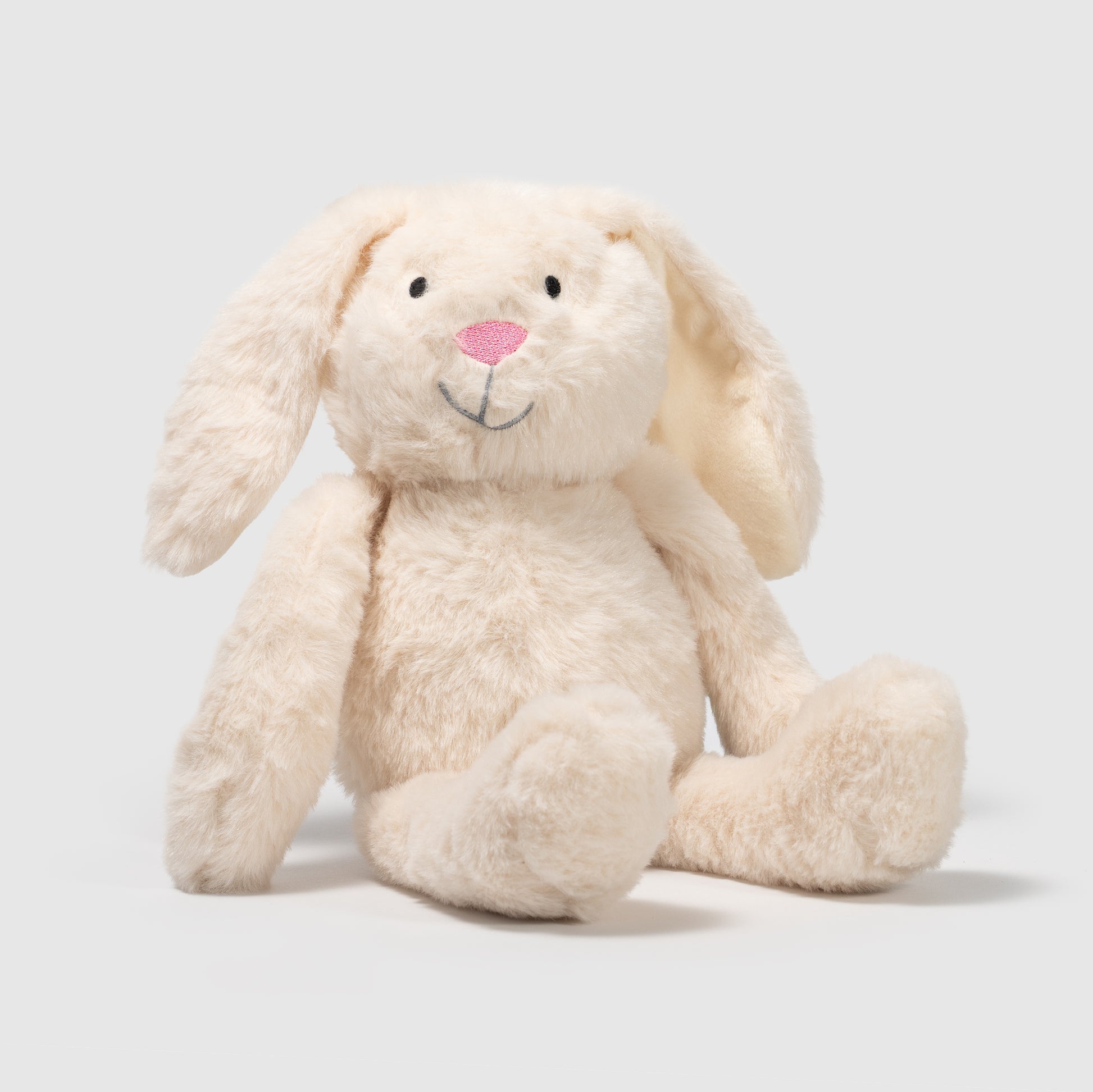 Pluszak króliczek Wild Planet w kremowym kolorze z miękkim futerkiem i różowym nosem