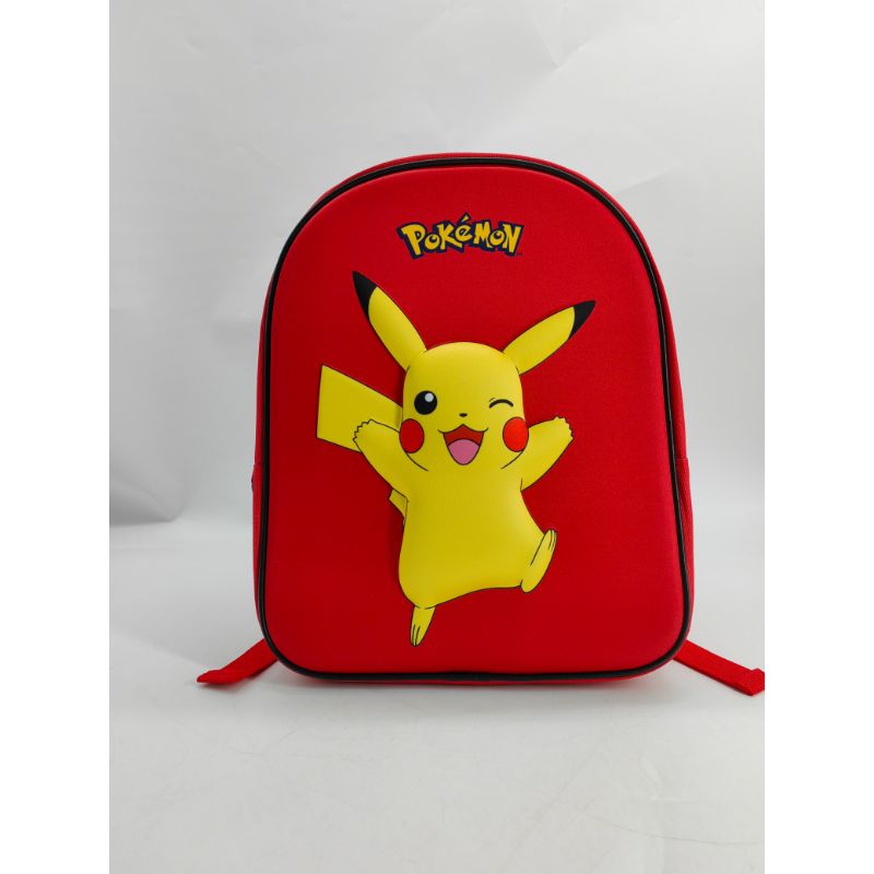 Plecak Pokémon czerwony z wizerunkiem Pikachu dla dzieci i fanów serii Pokémon