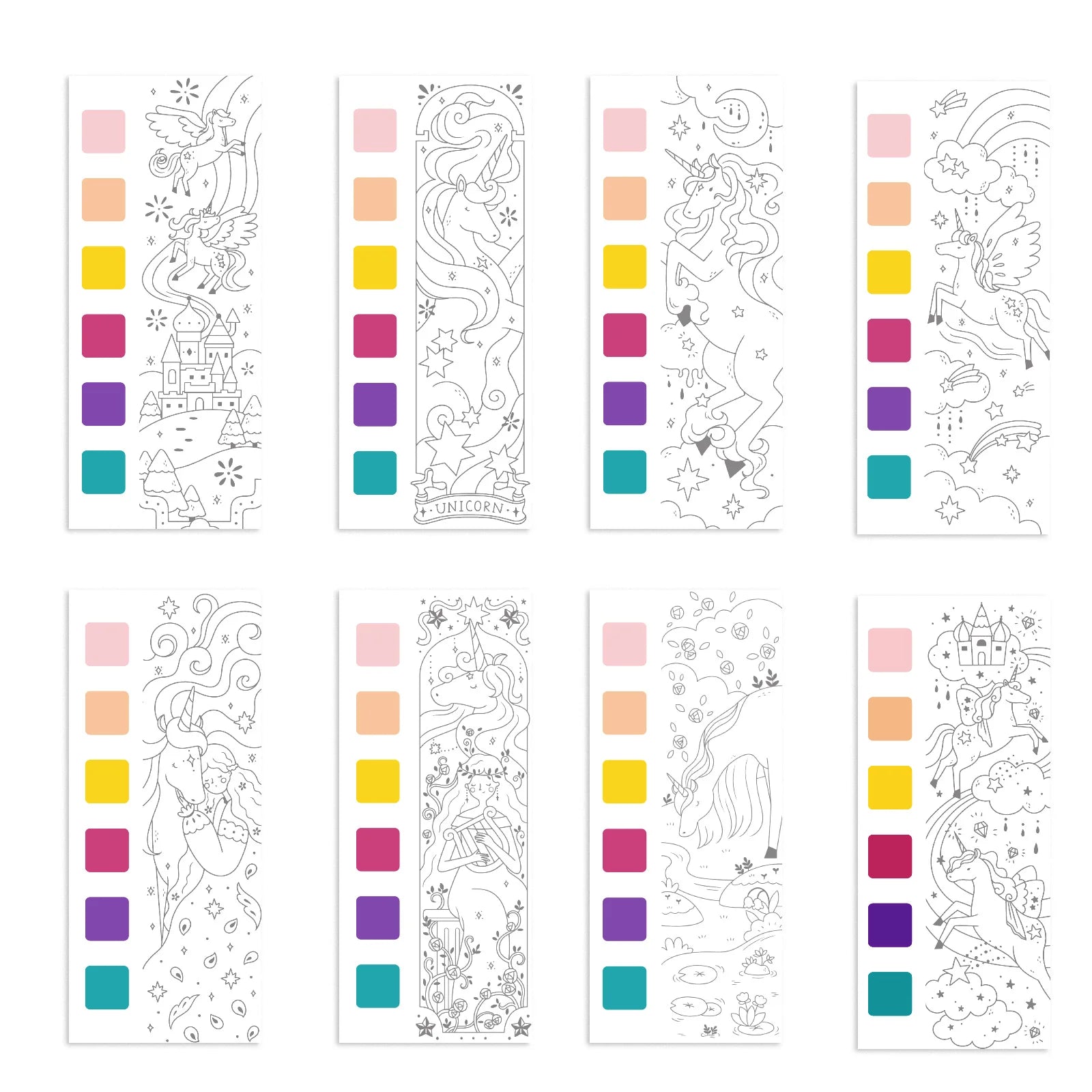 Kolorowanka akwarelowa - Jednorożec