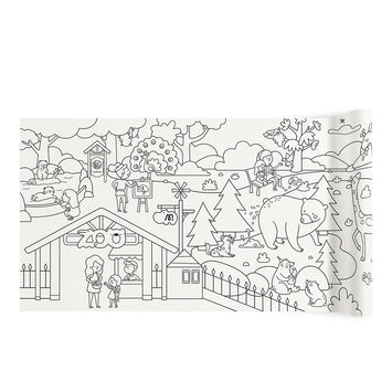 Yamann kolorowanka w rolce samoprzylepna z leśnymi zwierzętami i postaciami do kolorowania