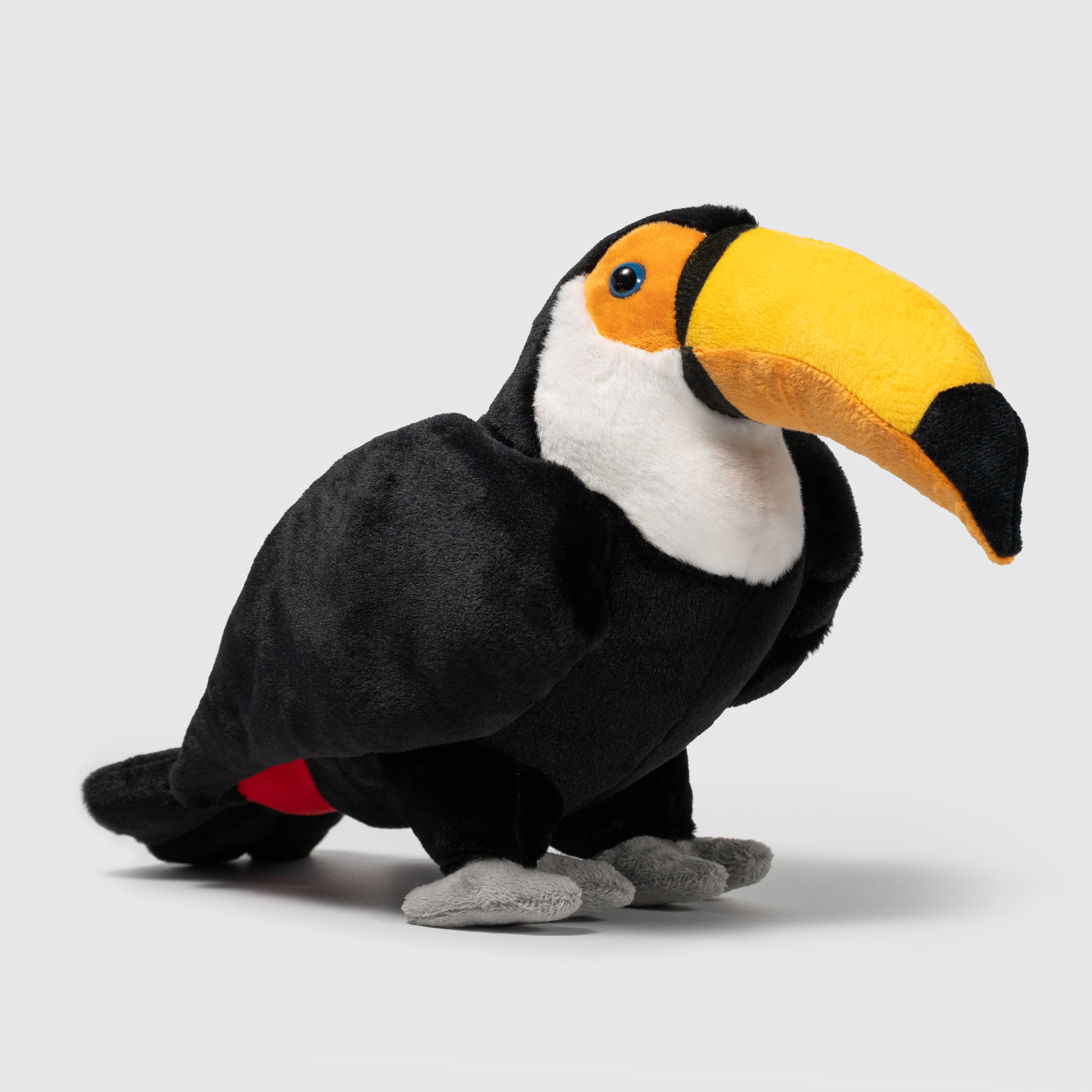 Pluszak tukan Wild Planet miękki czarno-biały z żółtym dziobem i szarymi stopami