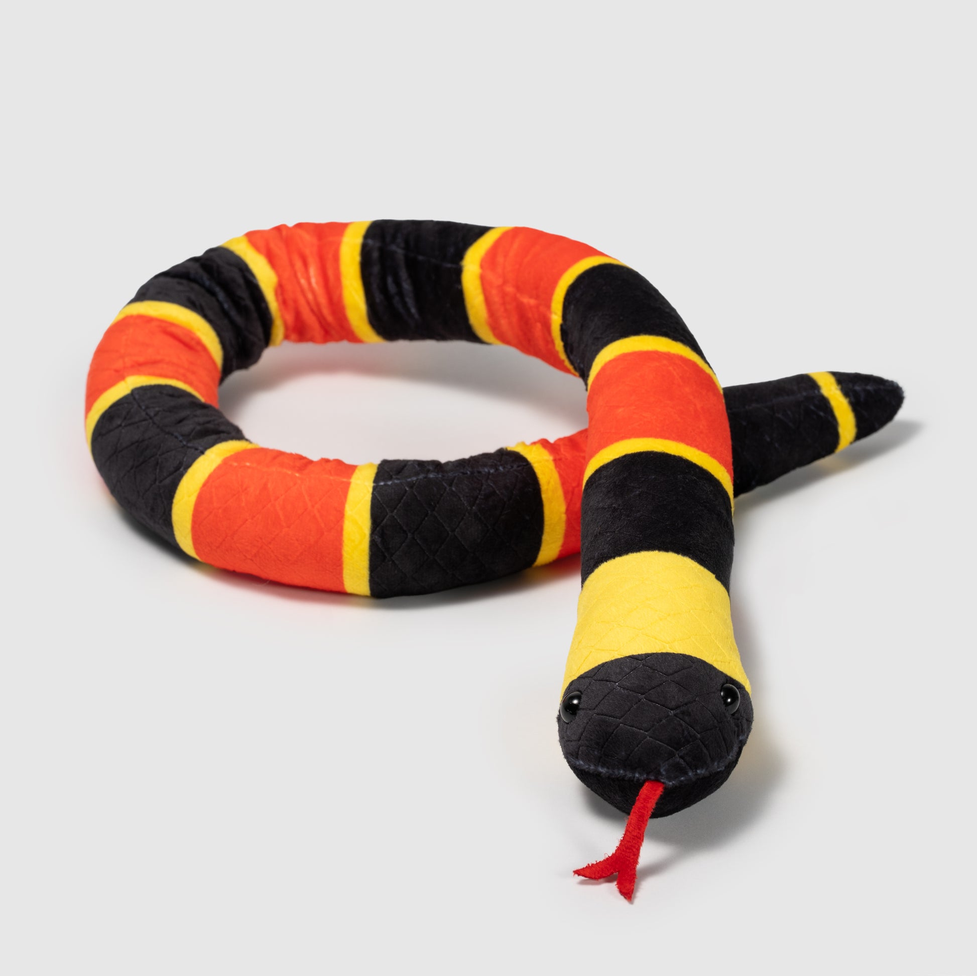 Pluszak wąż koralowy Wild Planet w czerwono-czarno-żółte pasy miękka zabawka
