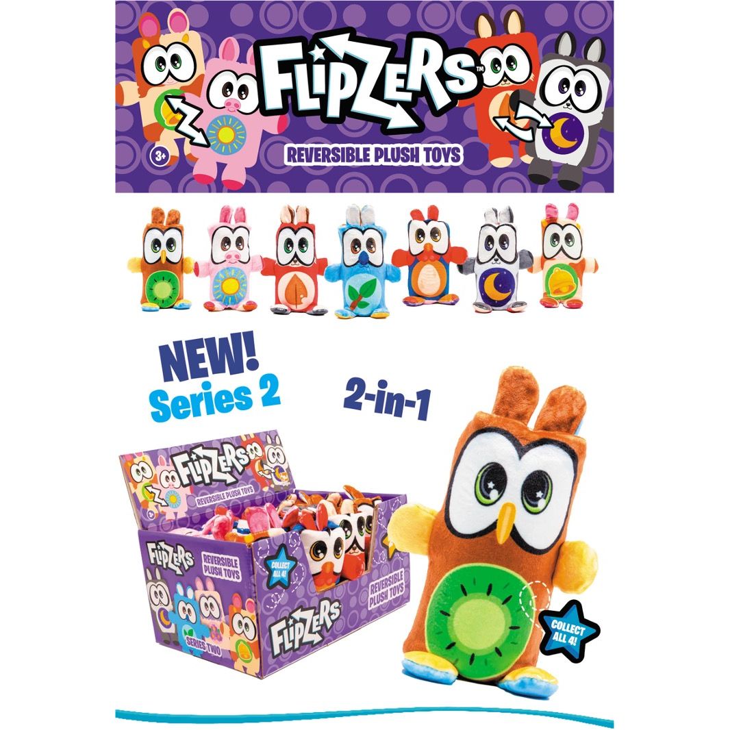 Pluszaki Flipzers seria 2 od Yamann zabawki pluszowe dwustronne kolekcja 8 sztuk