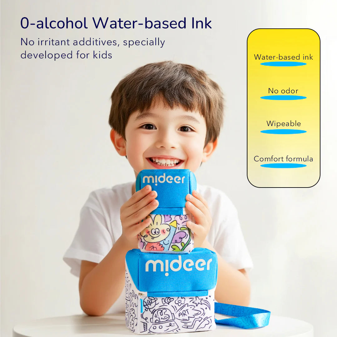 Markery akrylowe z pędzelkiem mideer w materiałowym etui bezalkoholowy atrament bez zapachu