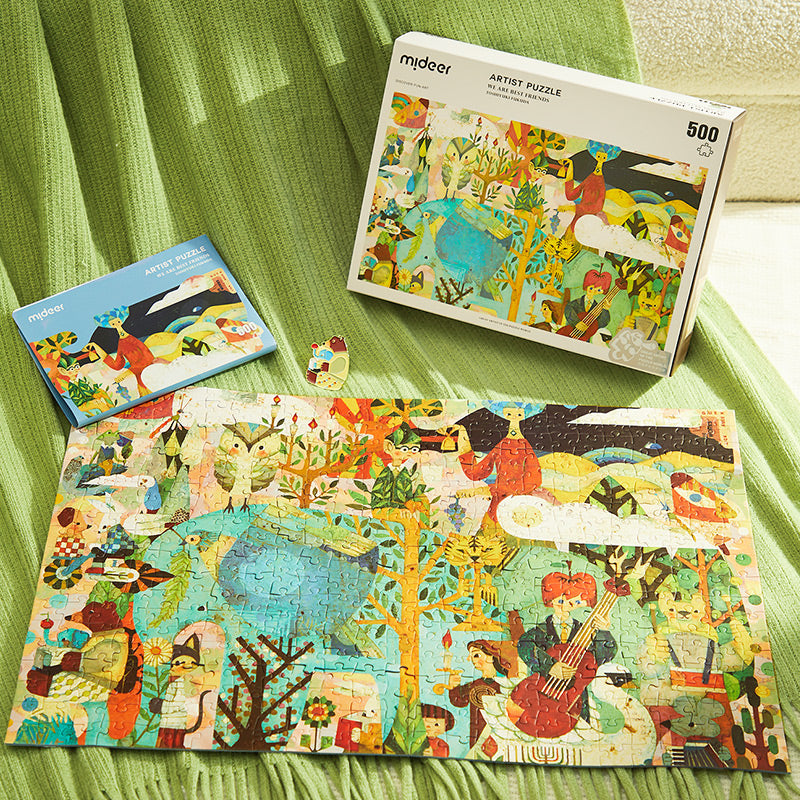 Mideer puzzle artystyczne 500 elementów z kolorowym, artystycznym wzorem do układania