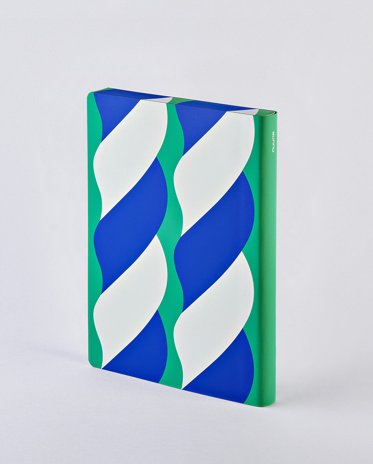 Notatnik graficzny L z abstrakcyjnym wzorem w niebiesko-biało-zielonych kolorach BV JACOB COMPANY