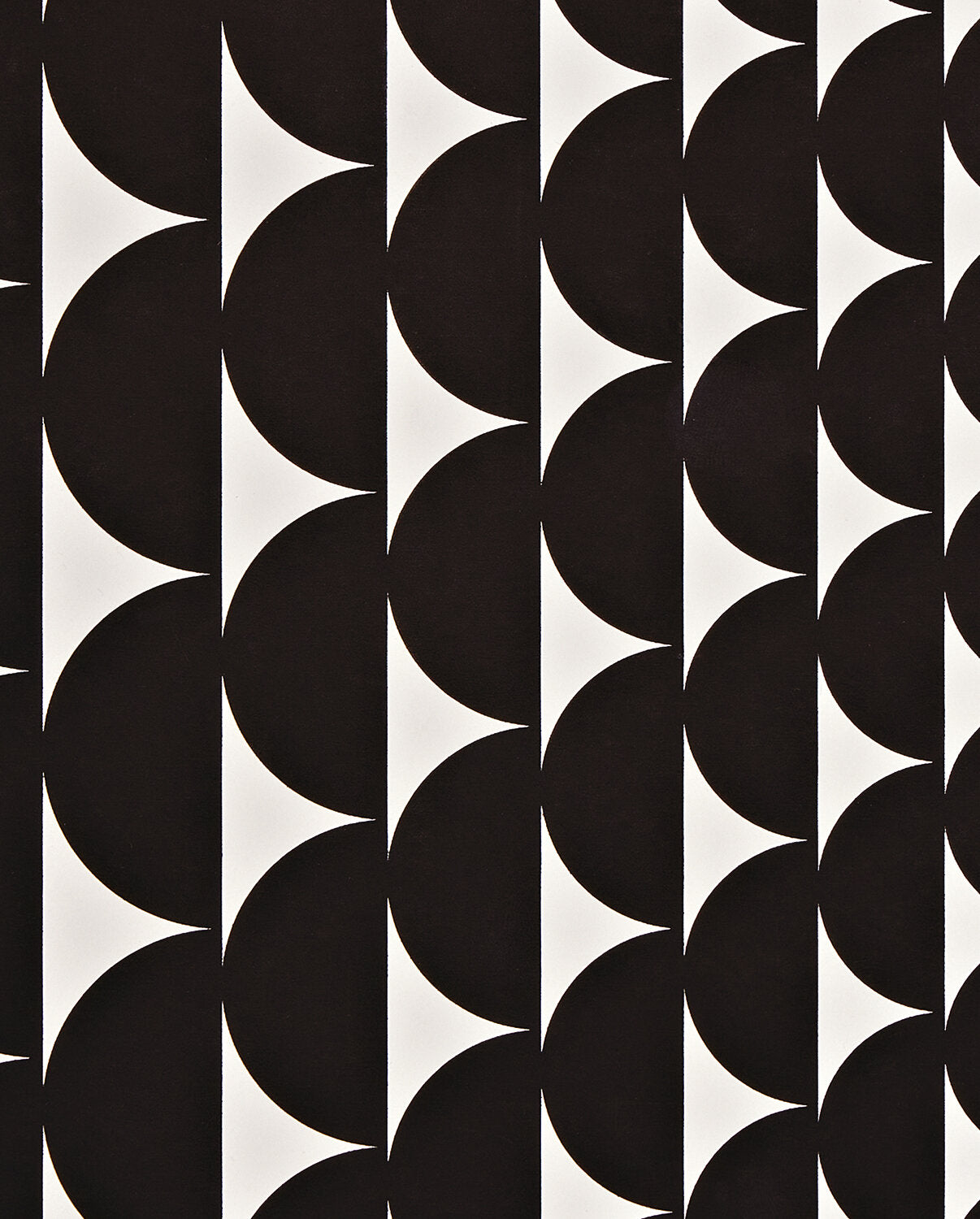 Notatnik graficzny z nowoczesnym czarno-białym geometrycznym wzorem półokręgów