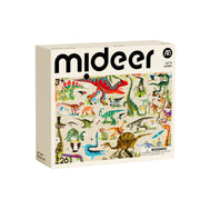 mideer puzzle dinozaury dla dzieci z 126 kolorowymi elementami do nauki i zabawy