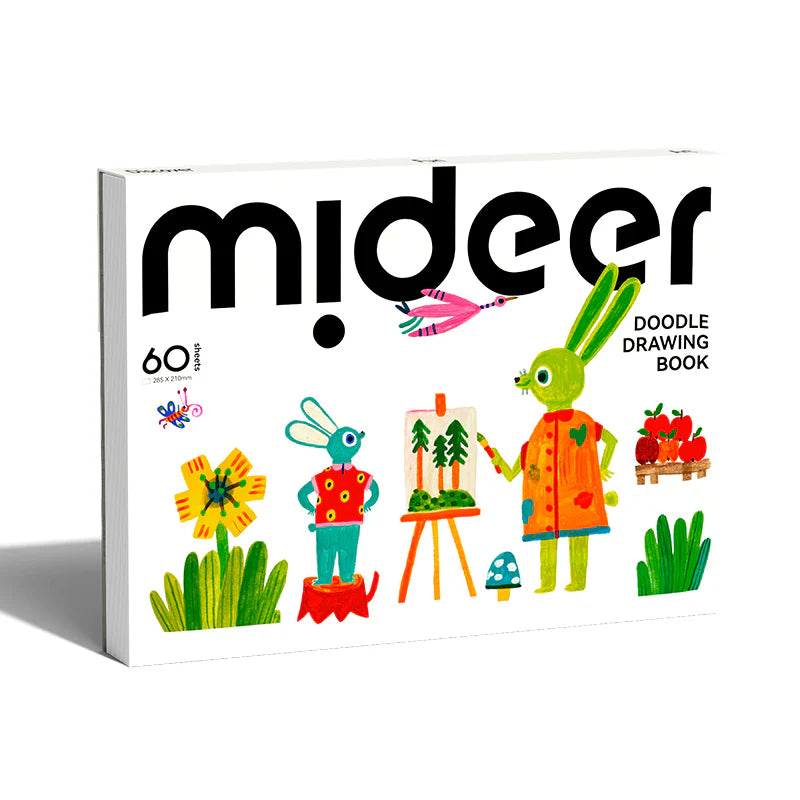 Blok rysunkowy dla dzieci 60 kartek Yamann z kolorowymi ilustracjami zwierząt i roślin