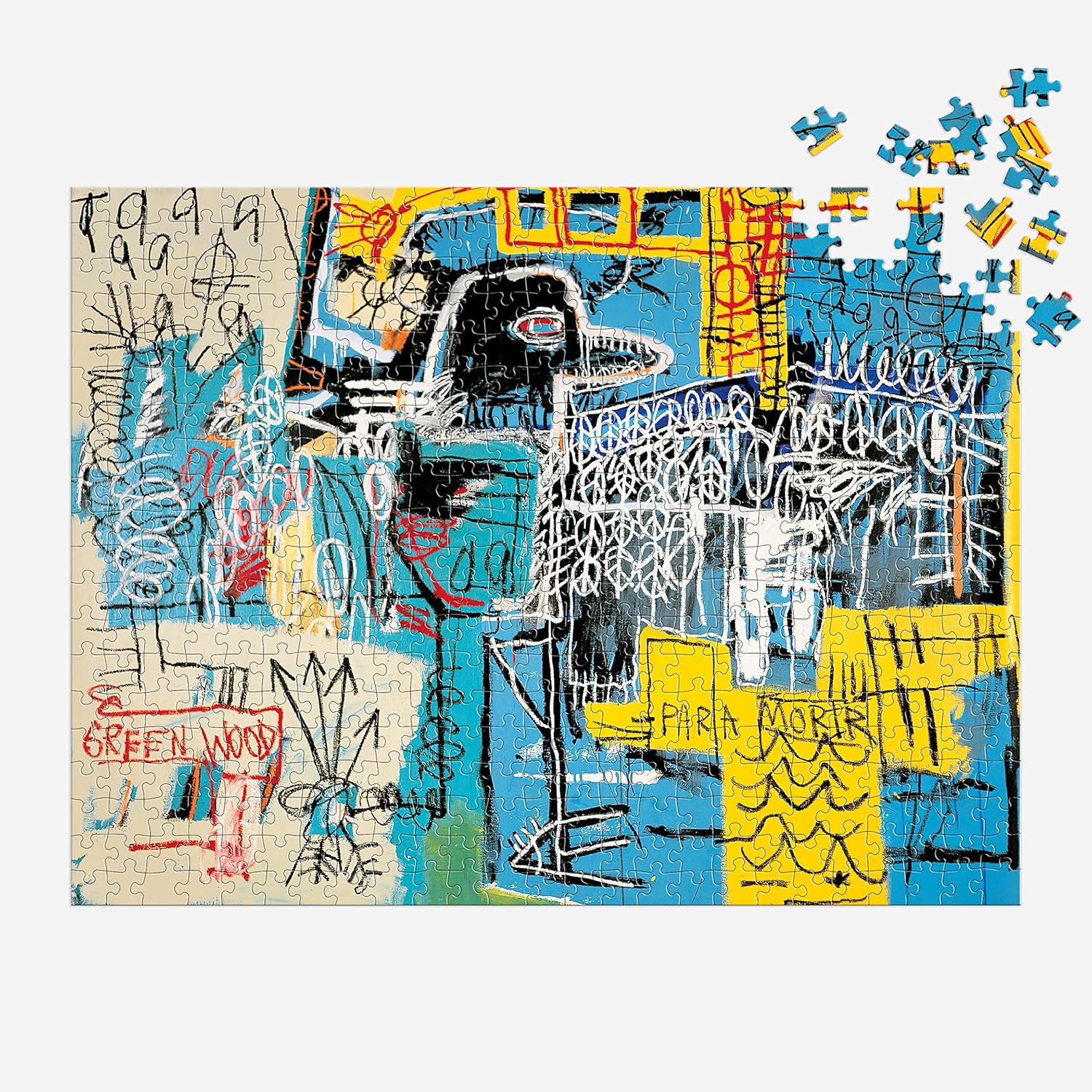 Puzzle Jean-Michel Basquiat 500 elementów z kolorowym abstrakcyjnym motywem graffiti od Galison