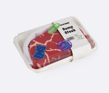 Skarpetki steak dla dorosłych EMS w opakowaniu przypominającym mięso rump steak