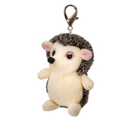 Pluszowy brelok jeż w szaro-kremowych kolorach z metalowym zaczepem od MOB