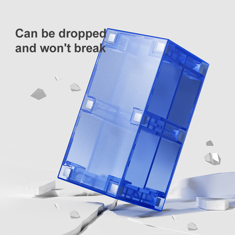 Niebieski przezroczysty klocek magnetyczny 3D odporny na upadki i pęknięcia