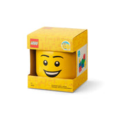 Pojemnik LEGO głowa chłopiec w żółtym kolorze do przechowywania klocków LEGO