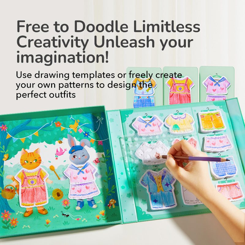 Kolorowanka i przebieranka dla dzieci marki Yamann z szablonami do projektowania ubrań