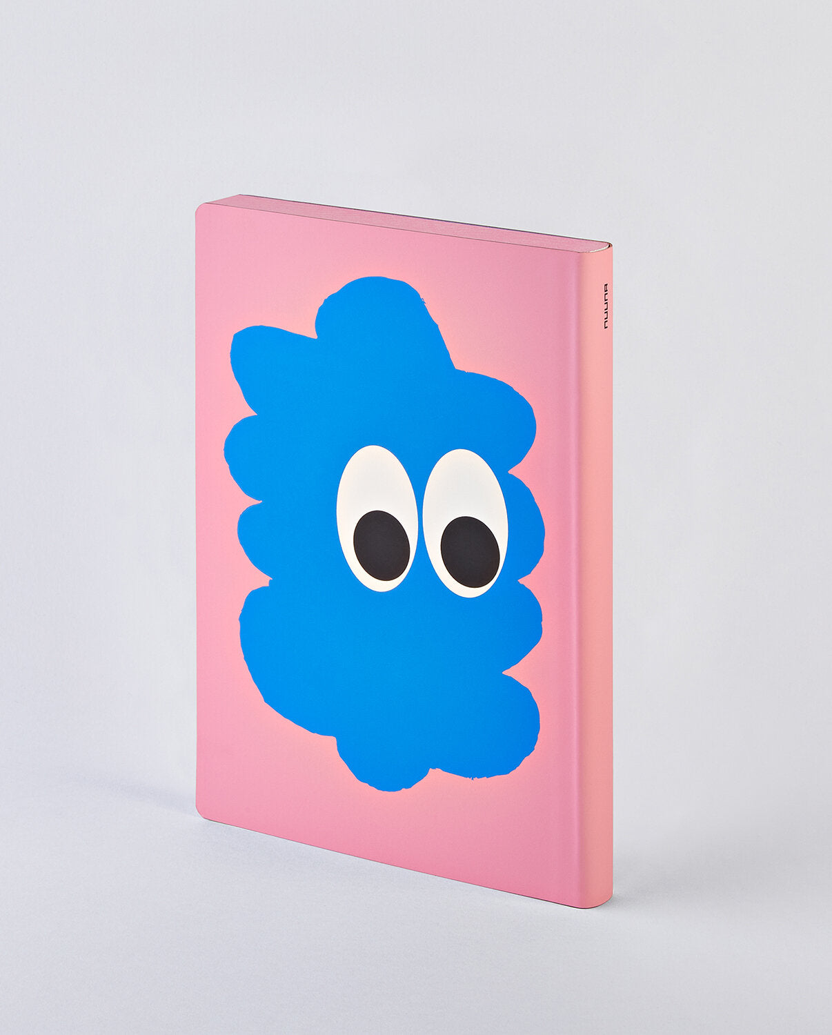 Notatnik Graphic L Sweet Joe z różową okładką i niebieską grafiką z oczami