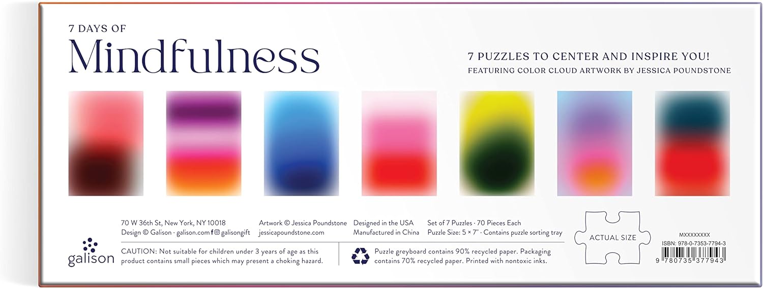 Galison puzzle mindfulness 500 elementów z kolorowymi abstrakcyjnymi wzorami do relaksu