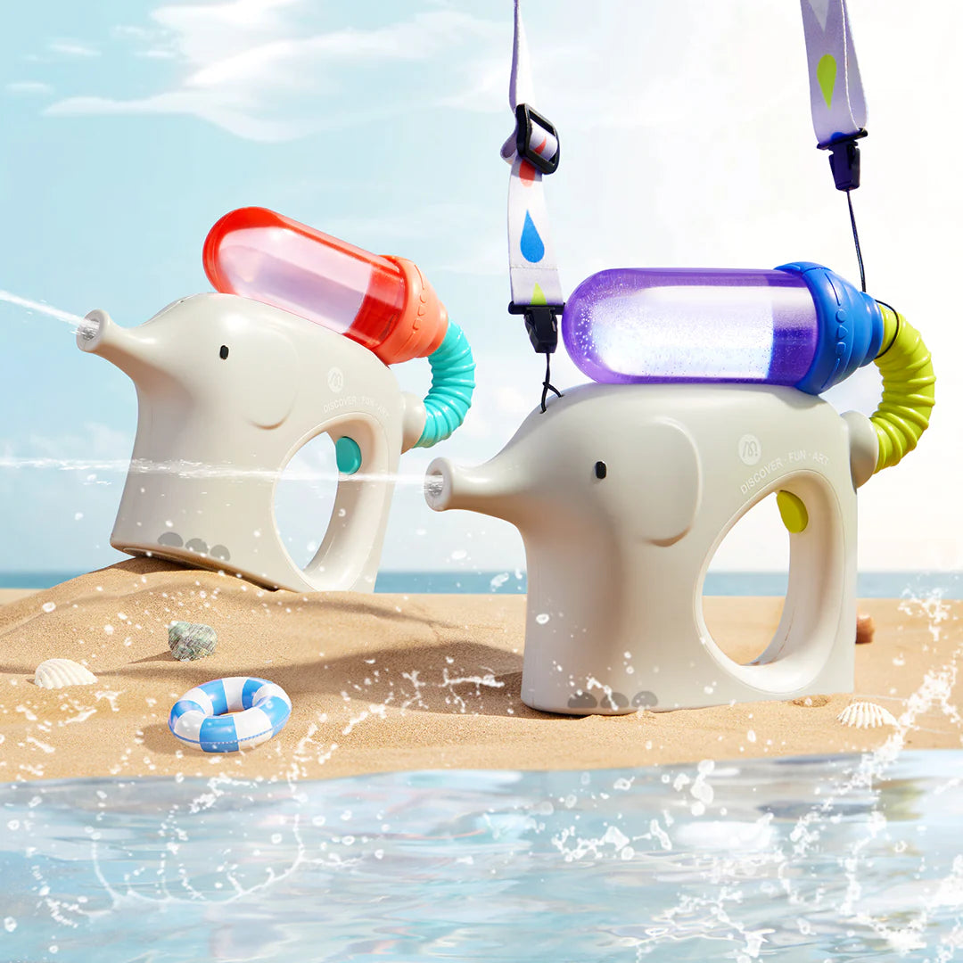Pistolet na wodę dla dzieci Mideer w kształcie słonia z kolorowymi pojemnikami do zabawy na plaży