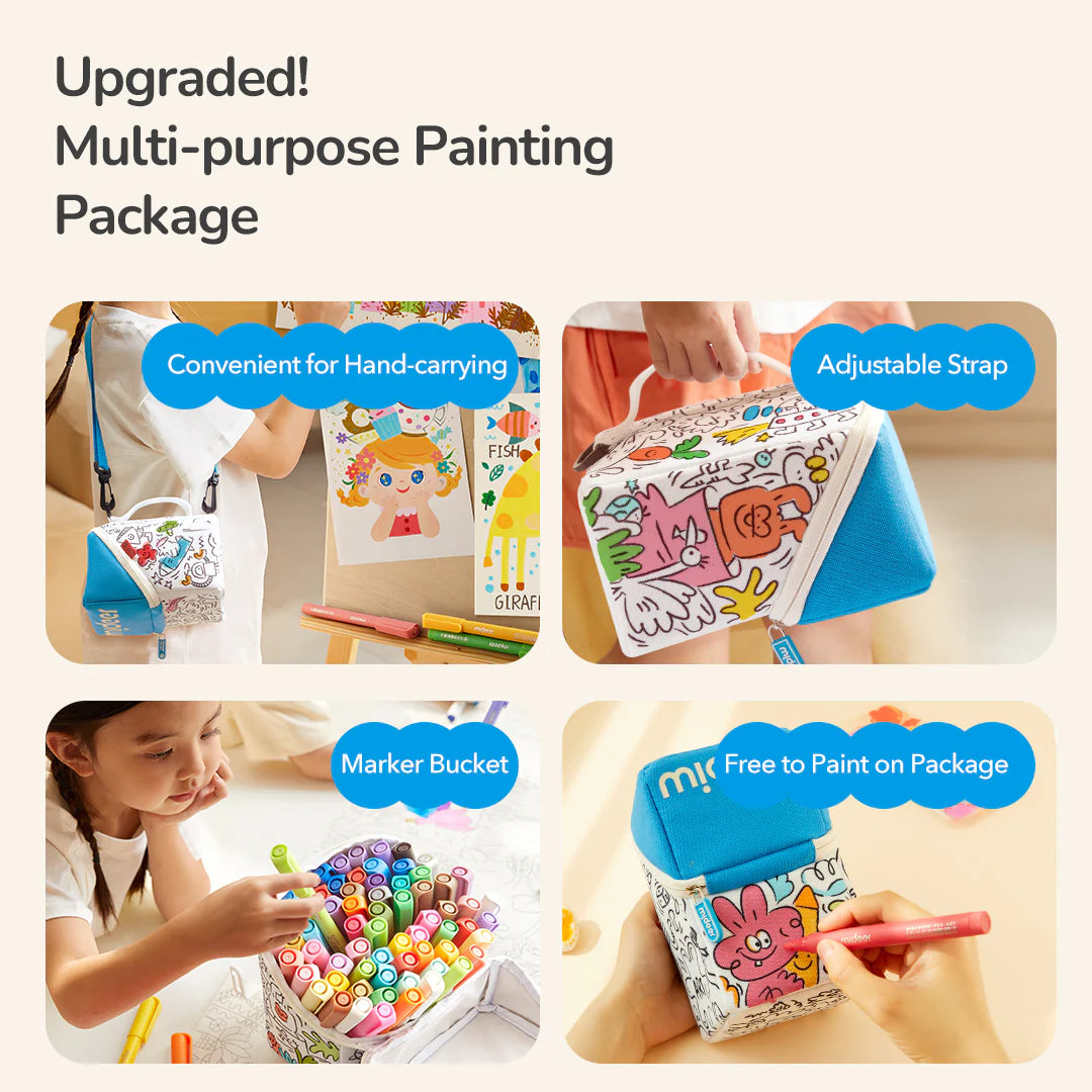 Zestaw do malowania Yamann z markery akrylowe mideer z pędzelkową końcówką i przenośnym opakowaniem