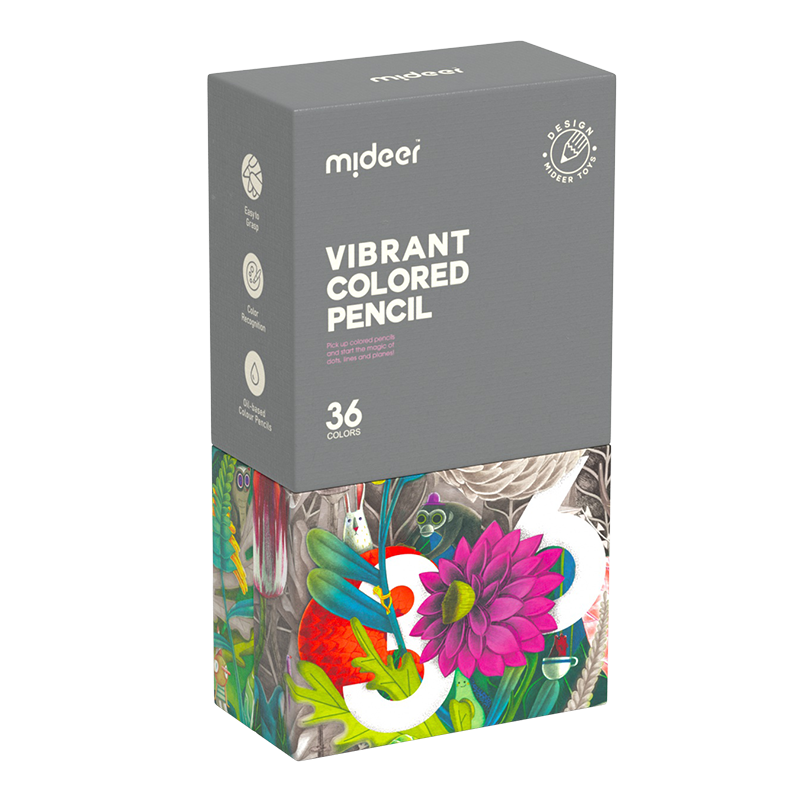 Zestaw 36 kredek olejowych w żywych kolorach marki Yamann w stylowym opakowaniu