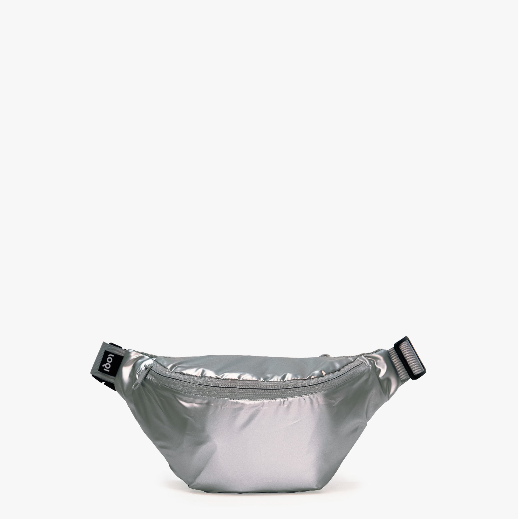 Srebrna nerka damska Yamann z regulowanym paskiem i zamkiem błyskawicznym