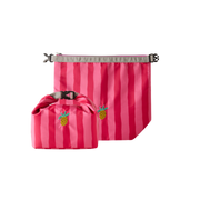 Różowa torba na lunch pineapple party z motywem ananasa od MOB, praktyczna i stylowa