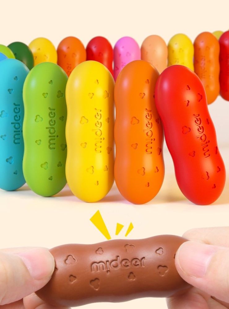 Kolorowe kredki świecowe z wosku pszczelego o ergonomicznym kształcie do łatwego chwytu