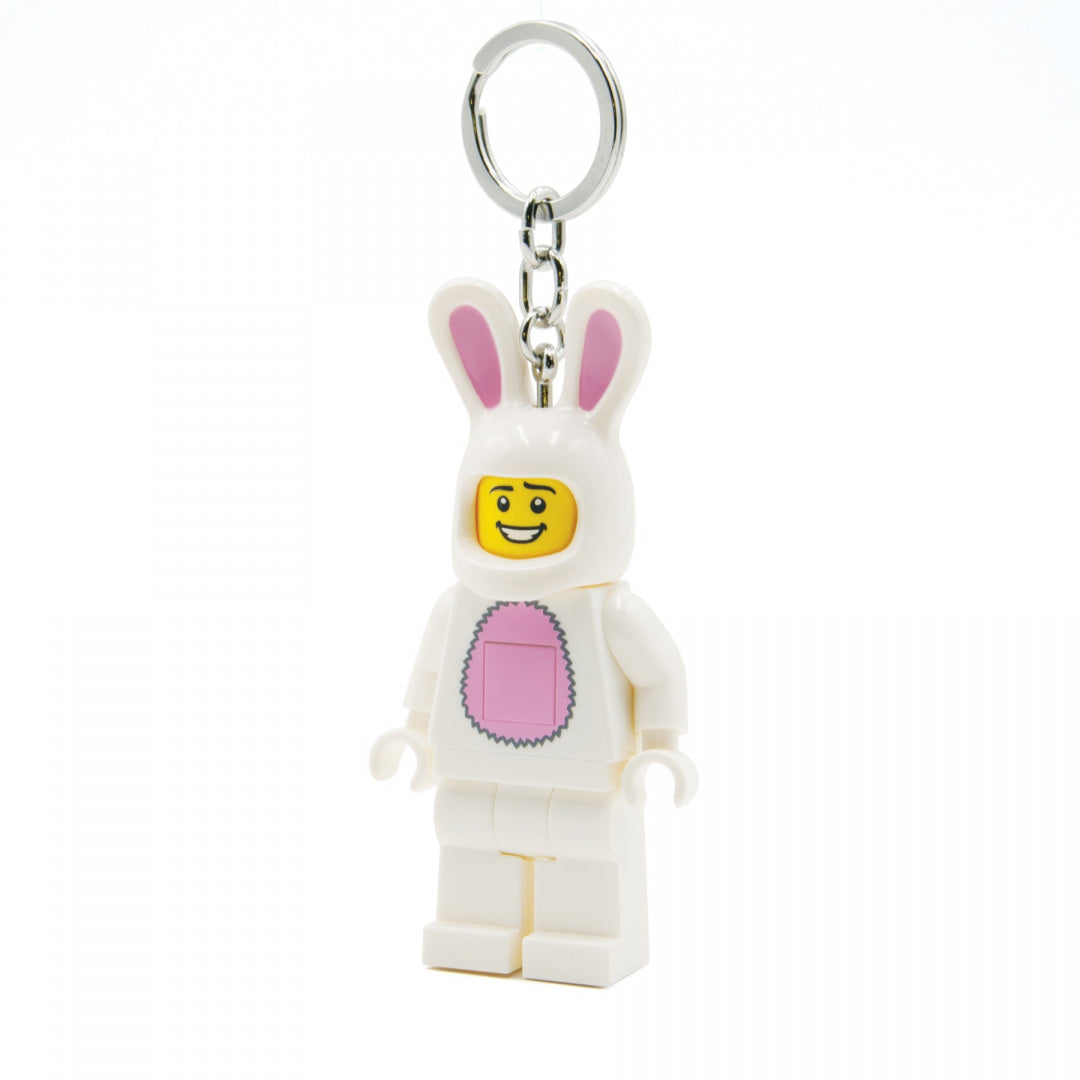 brelok z latarką LEGO króliczek biały z uszami i różowym brzuszkiem