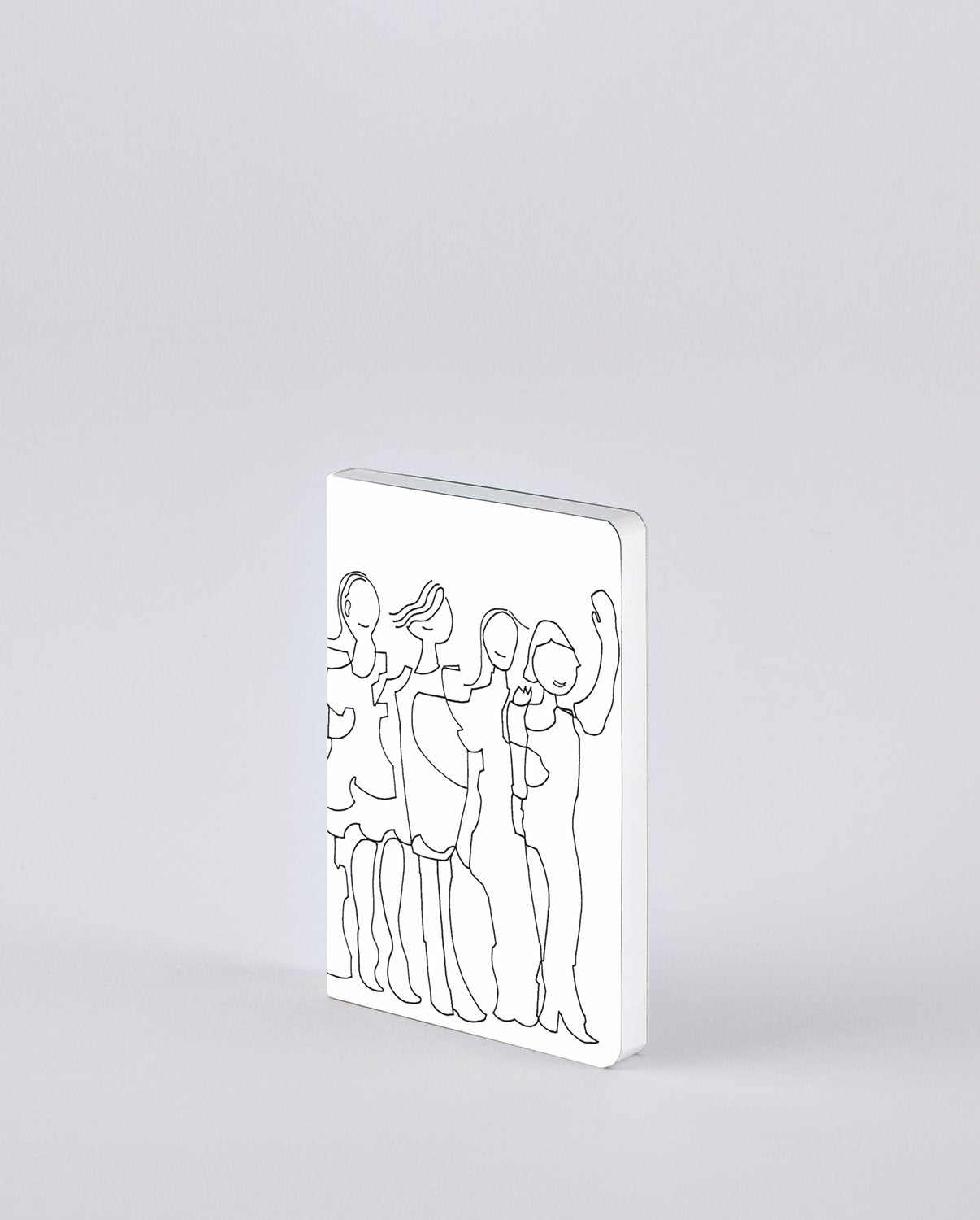 Notatnik artystyczny Friends z minimalistyczną okładką przedstawiającą sylwetki postaci
