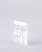 Notatnik artystyczny Friends z minimalistyczną okładką przedstawiającą sylwetki postaci