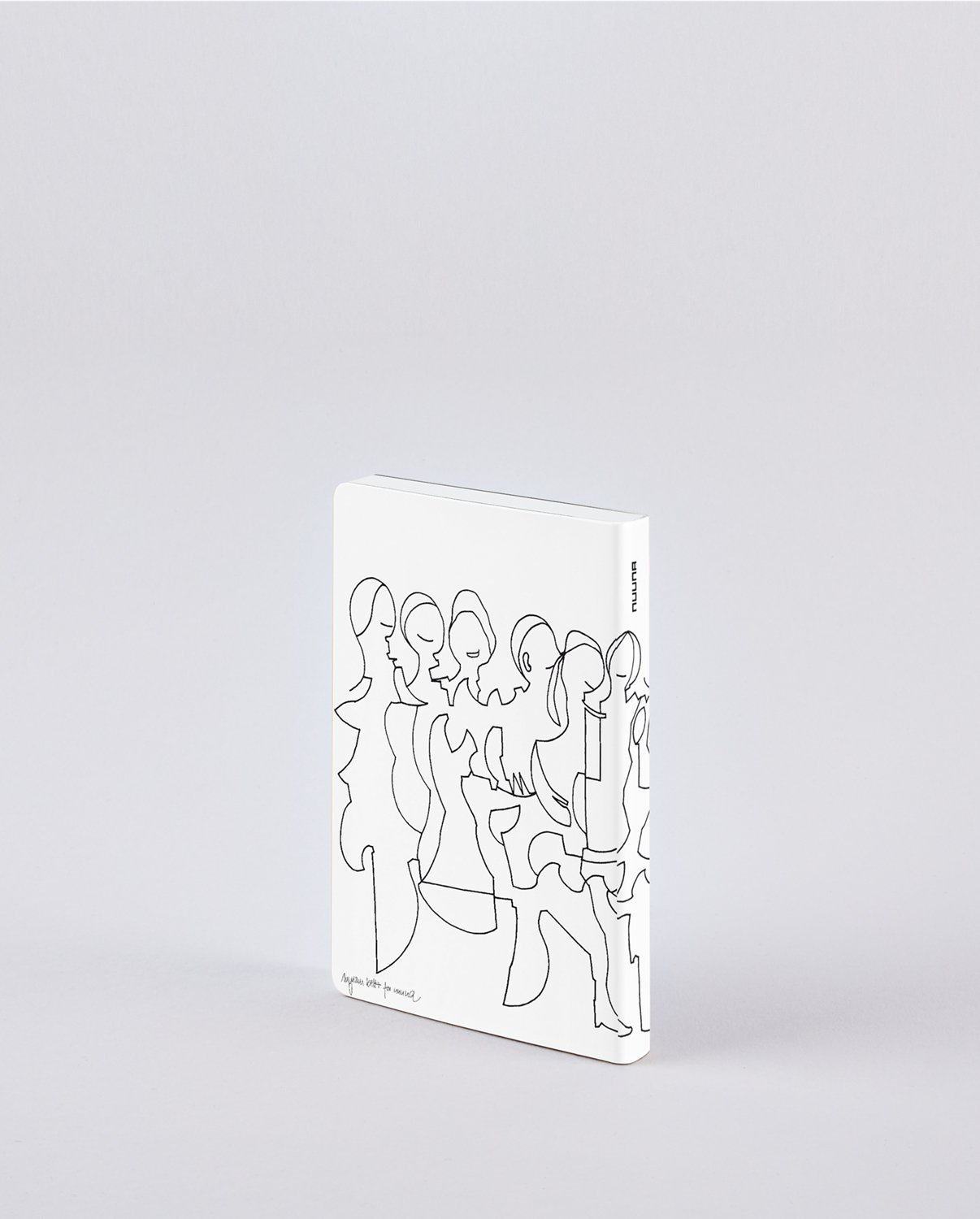 Notatnik artystyczny Friends z minimalistyczną czarno-białą grafiką sylwetek osób na okładce