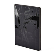 Notatnik Solaris L Light w czarnej twardej okładce z teksturowanym wzorem od BV JACOB COMPANY