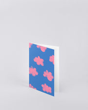 Kartka okolicznościowa chmurki w różowe chmurki na niebieskim tle od BV JACOB COMPANY