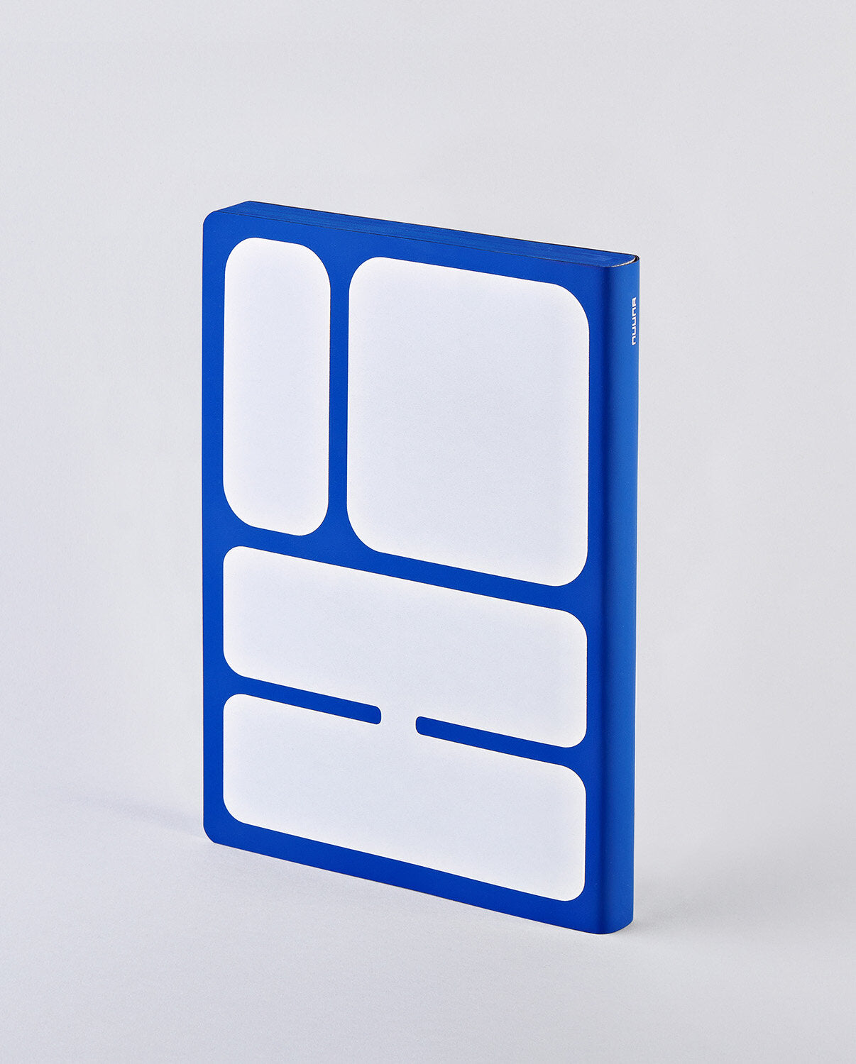 Niebieski notatnik graficzny BV JACOB COMPANY z unikalnym białym wzorem na okładce